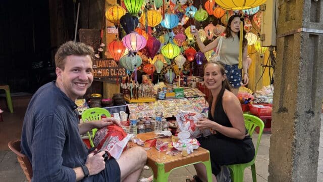 Thuy lantern making class
