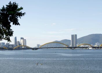 The Dragon Bridge over the Han River in Da Nang, Vietnam