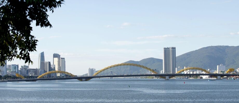The Dragon Bridge over the Han River in Da Nang, Vietnam