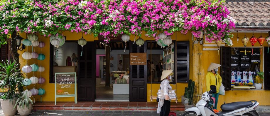 Street in the old town of Hoi An, Vietnam