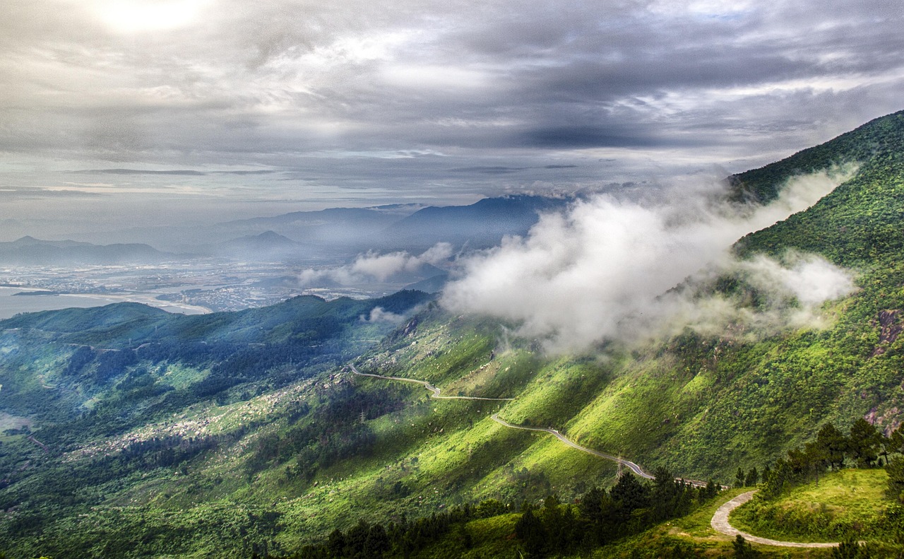 A coastal road winding near Da Nang