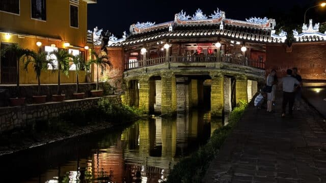Japanese Bridge at night